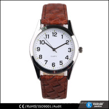 Relógios de couro vintage relógios de pulso de quartzo para homens